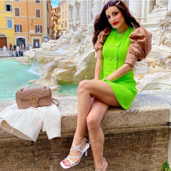 ZARA Textured Weave Dress With Buttons - Picture 5 of 13